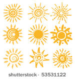 abstract sun shapes