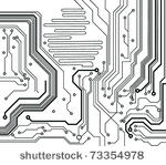 circuit board pattern black and ...