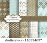 set of vector pattern paper for ...