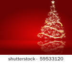 stylized christmas tree on...
