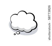 vector cartoon thought bubble 