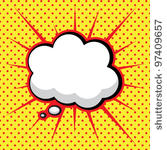 speech bubble in pop art style