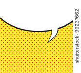 speech bubble in pop art style