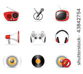 media and music icons 3