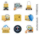 distribution and shipping icons ...
