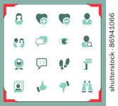 communication and social icons  ...