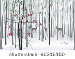 christmas tree in the forest