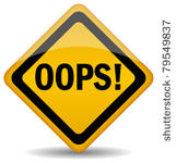 vector oops sign isolated on...