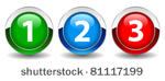 numbers buttons  vector...