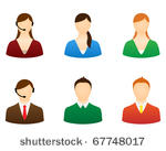 set icons people vector for...