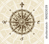 vintage compass rose. vector