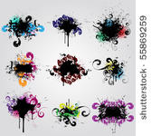 set grunge design element....