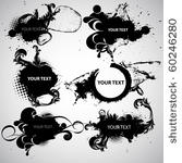 set grunge banner.