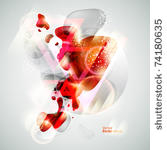 abstraction red background
