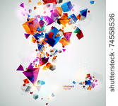 background of 3d geometric...