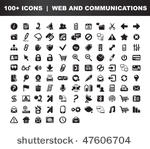 web   communication icons set.