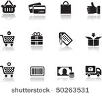 shopping icons set. vector...