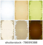 set of vector of old sheets of...
