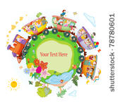 vector illustration  cute train ...