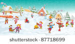 vector illustration  cute kids...