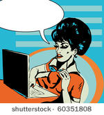 popart business woman ...