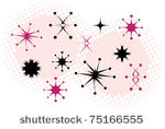 retro stars clip art vintage...