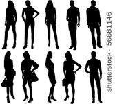 vector fashion model...