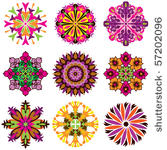 vector flower icons