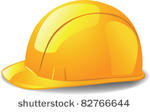 yellow safety hard hat. vector...