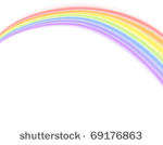 colorful rainbow over white...