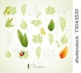 green leaves design  eps 10