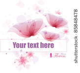 pink poppies  vector...