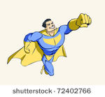 illustration of a flying super...