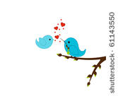 nice beautiful birds in love....
