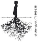child with roots