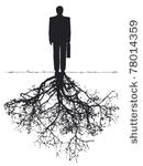 businessman with roots