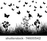 background with silhouettes of...
