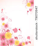 vector floral background with...