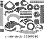 set of 24 techno design...