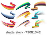 set of colorful futuristic...