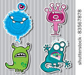 cartoon monsters  goblins ...