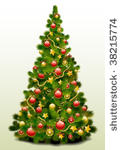 christmas tree vector image