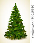 christmas tree vector image