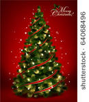 christmas tree vector image