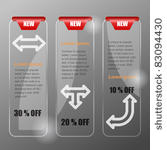 vector banners for web. glass...
