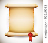 old manuscript with sealing wax ...