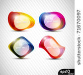 abstract colorful speech bubble ...
