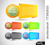 vector colorful stickers with...