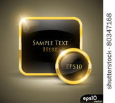 golden luxury label  vector...