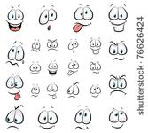 cartoon emotions  line art and...